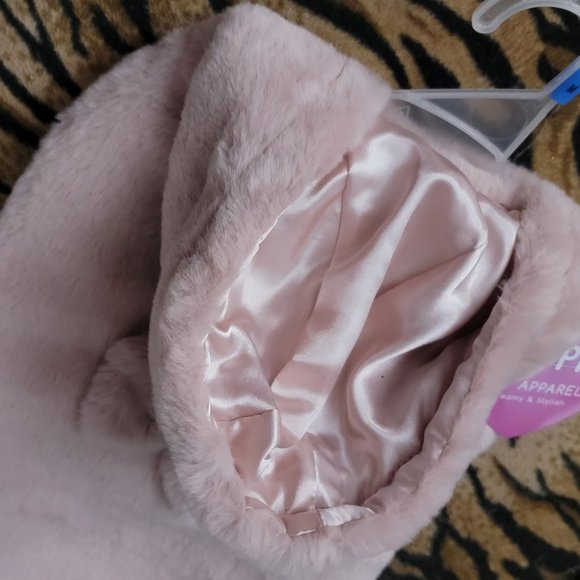 Pet Coat Plush.. Super soft w. Pearl Bow New w/ Tag! Sz Med. - Picture 3 of 4